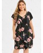 Floral Ruffle Plus Size Dress - 3x