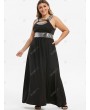 Plus Size Cut Out Sequin Maxi Prom Dress - 5x