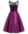 Plus Size Lace Bodice Pleated-detail Semi Formal Dress - 4x